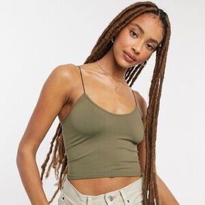 Free People Intimately Skinny Strap Brami Top on Army Size XS/S